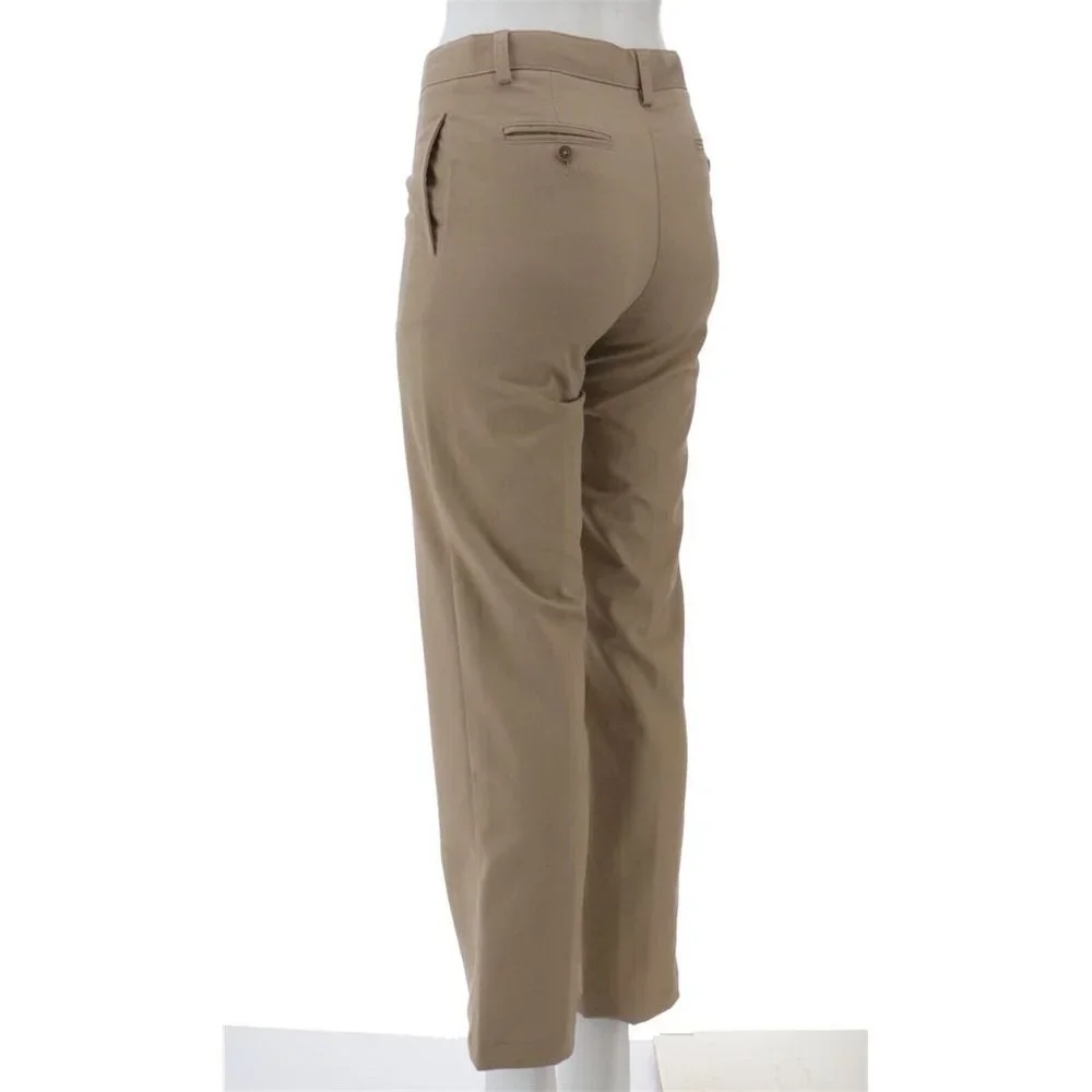NWT LANDS' END BOY'S TAILORED STAIN RESISTANT CHINO PANTS KHAKI 16 UNHEMMED